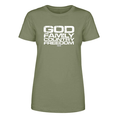 God Family Country Freedom Straight Women's Apparel