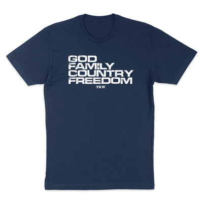 God Family Country Freedom Left Women's Apparel