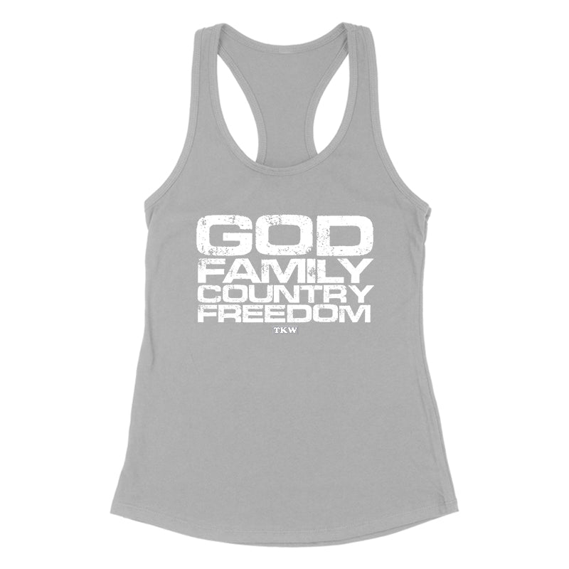 God Family Country Freedom Straight Women's Apparel