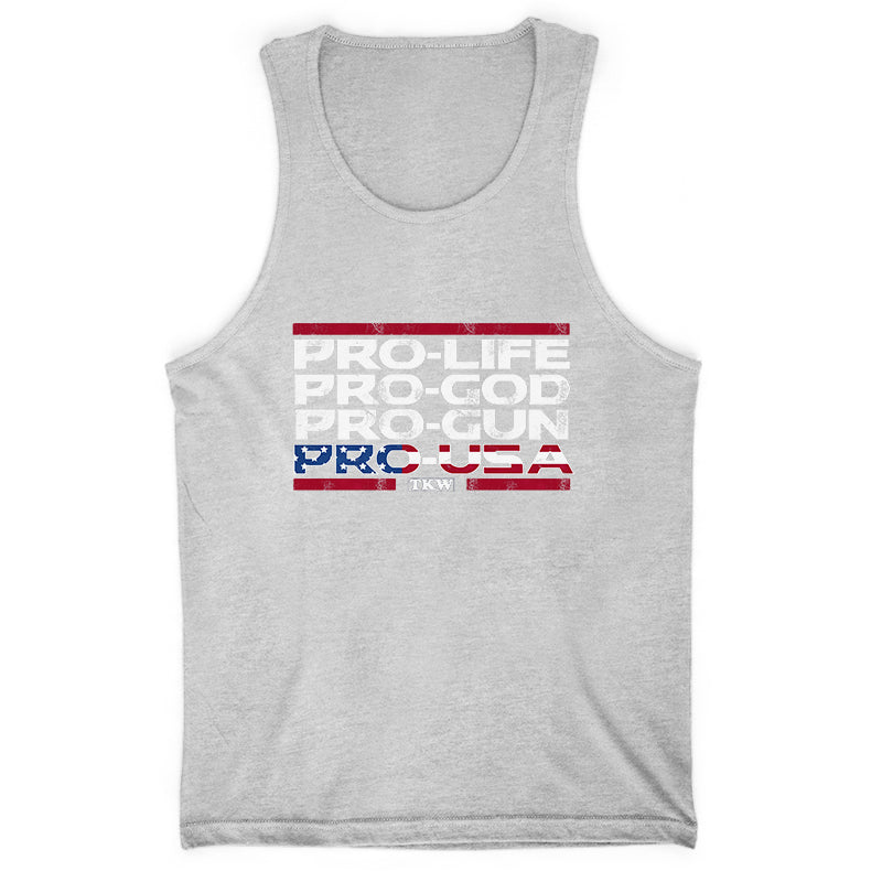 Pro Life Pro God Pro Gun Pro USA Men's Apparel