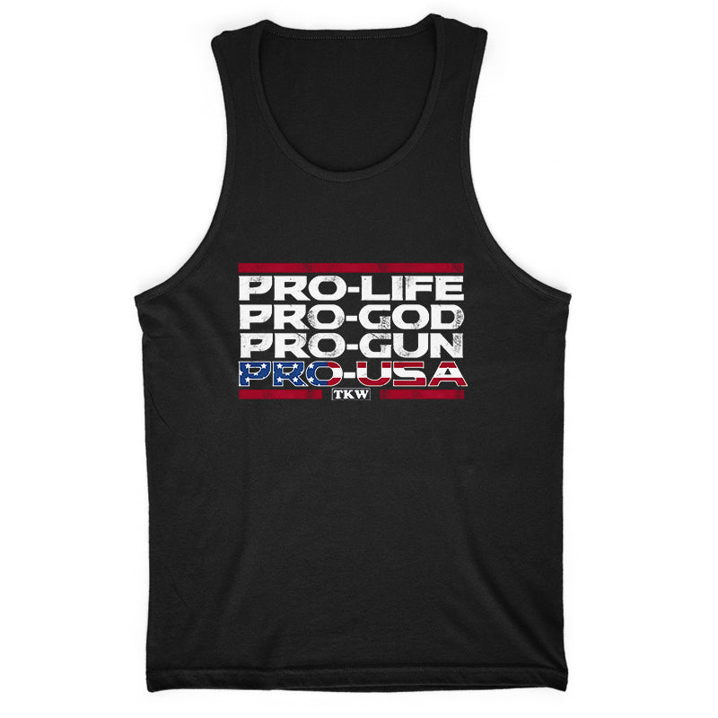 Pro Life Pro God Pro Gun Pro USA Men's Apparel