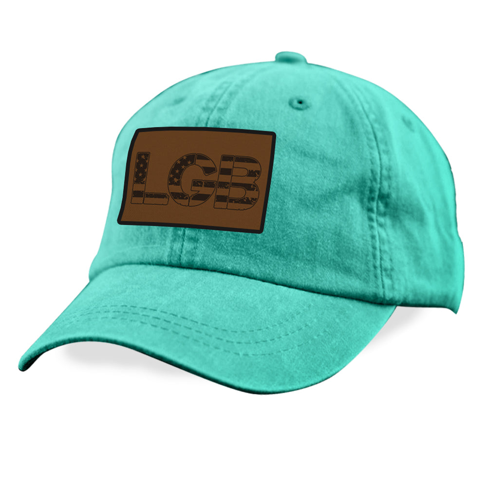 LGB Brown Leather Patch Hat