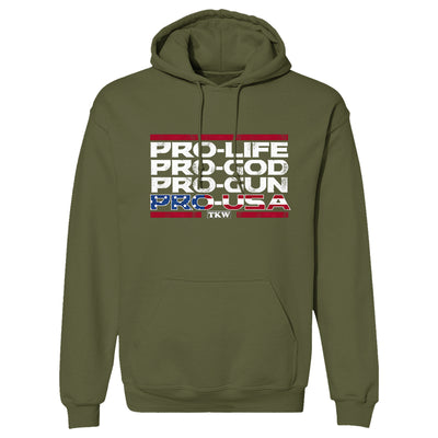 Pro Life Pro God Pro Gun Pro USA Outerwear