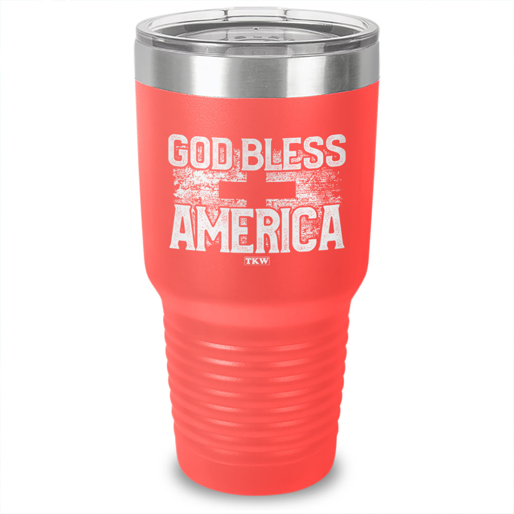 God Bless America Flag Tumbler